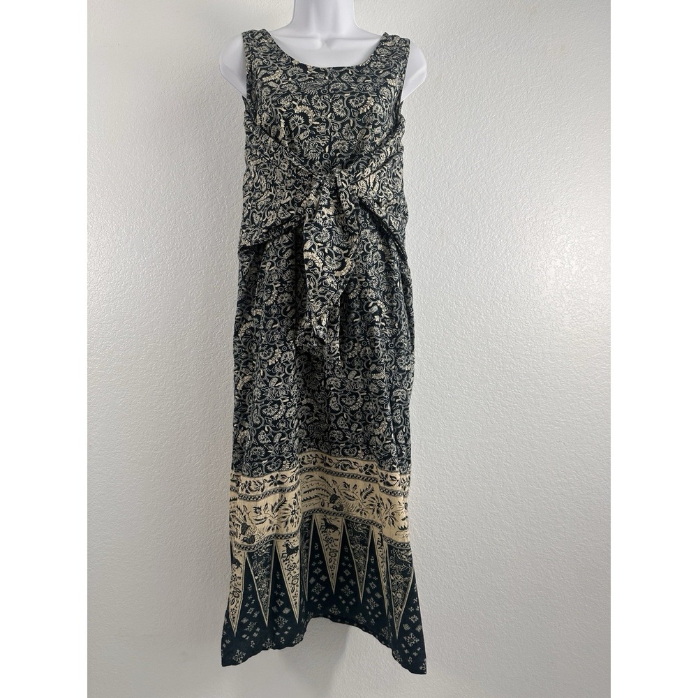 VTG The J. Peterman Co. Sz: S Batik Midi Casual Dress